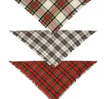 Pet Bandana Set of 3 | Plaid Medium