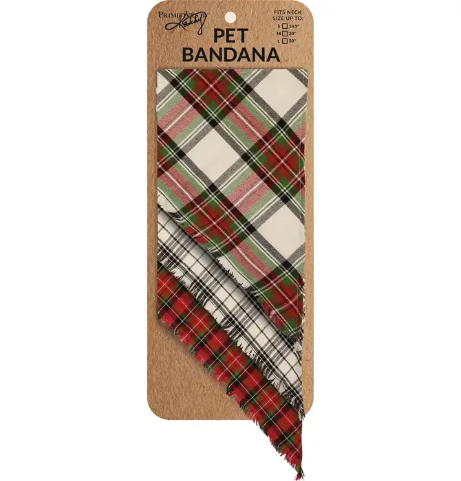 Pet Bandana Set of 3 | Plaid Medium