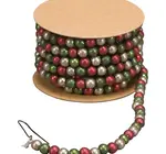 Garland | Bead | Red + Silver + Green