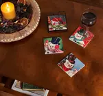 Coaster Set | Retro Snowmen