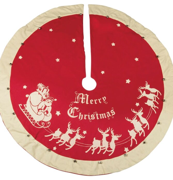 Tree Skirt | Vintage "Merry Christmas"