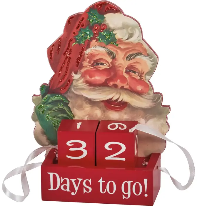 Advent Block Countdown | Santa "Days to Go"