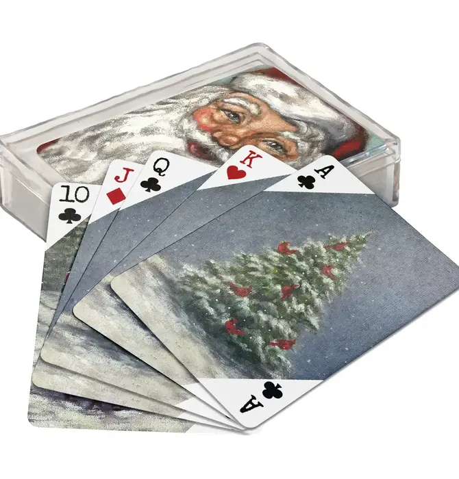 Playing Cards | Hand-Painted Santa