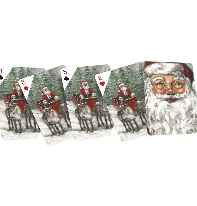 Playing Cards | Hand-Painted Santa