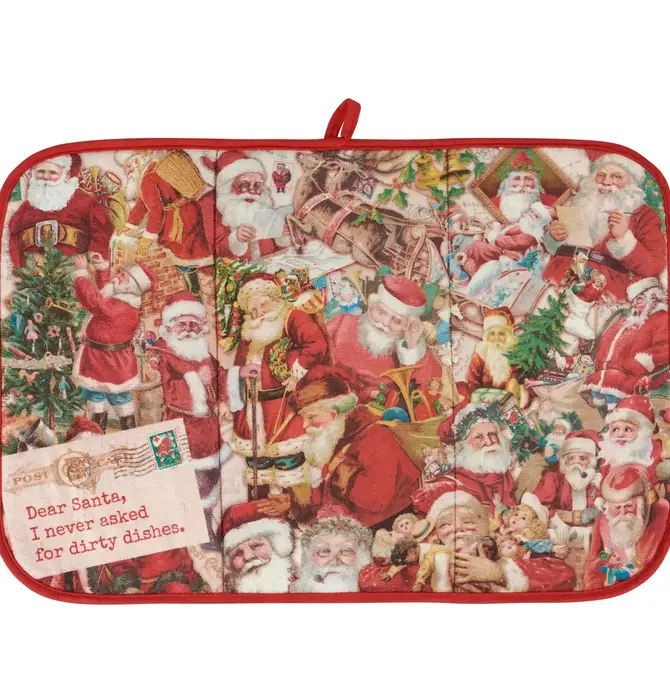 Drying Mat | Vintage Santas