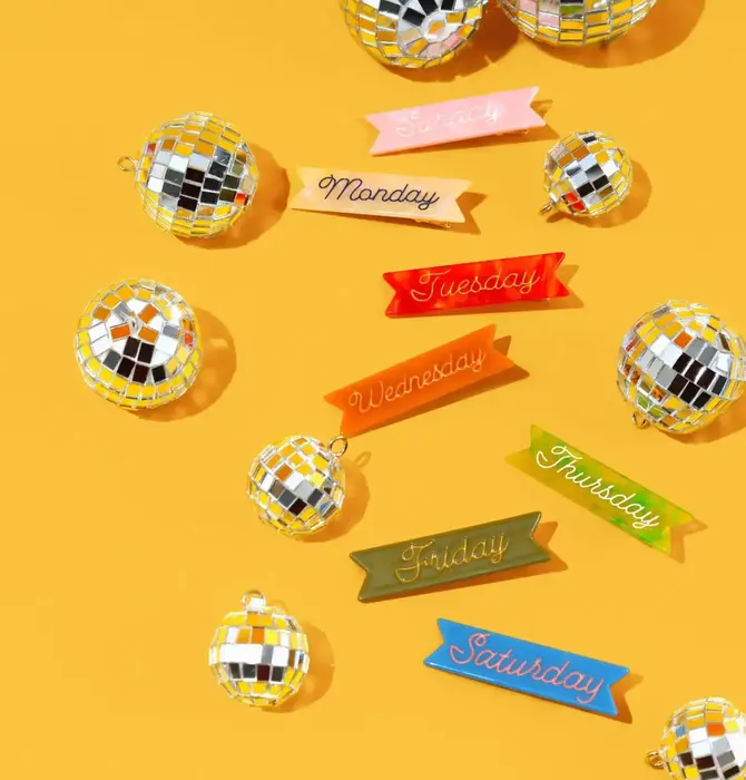 Hair Clip Set | Days of the Week
