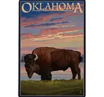 Postcard | Wood | Bison Sunset