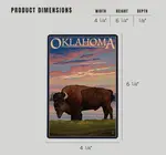 Postcard | Wood | Bison Sunset