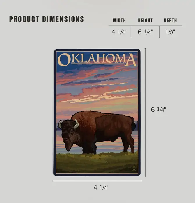 Postcard | Wood | Bison Sunset