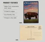 Postcard | Wood | Bison Sunset
