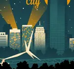 Art Print | Oklahoma City Retro Skyline | 8x10