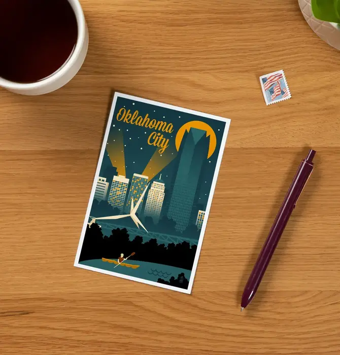 Postcard | Oklahoma City Retro Skyline