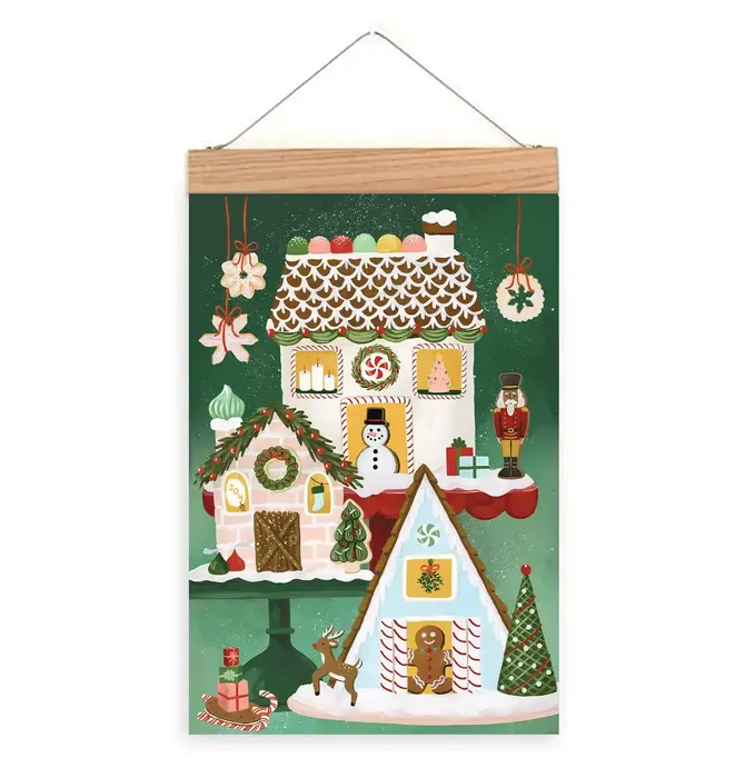 Wall Calendar | Christmas Countdown | Gingerbread Village