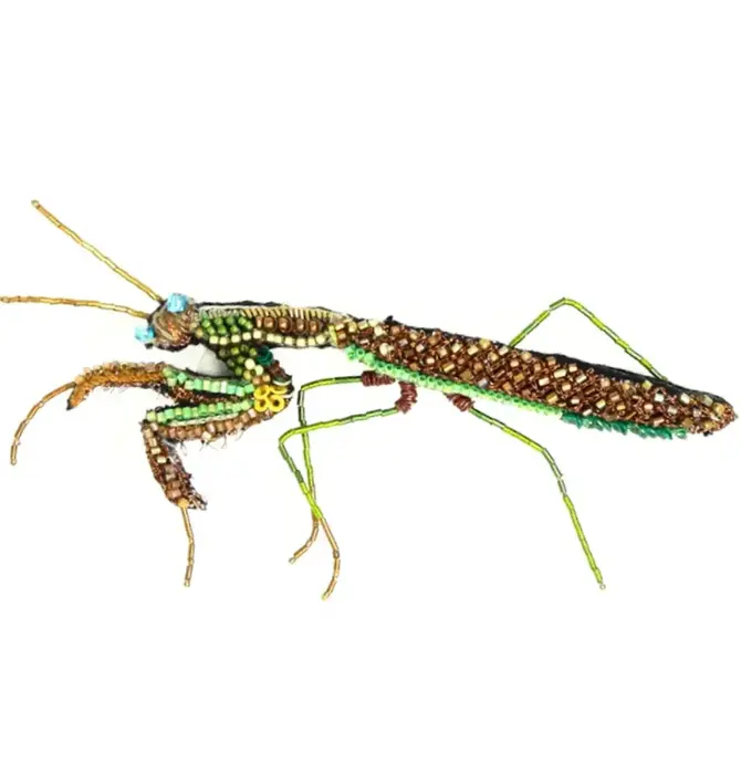 Brooch Pin | Green Mantis