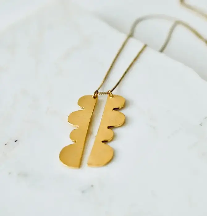 Necklace | Reflected Hills | Gold Plated