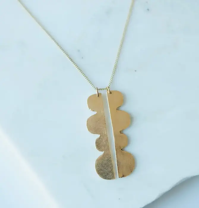 Necklace | Reflected Hills | Gold Plated