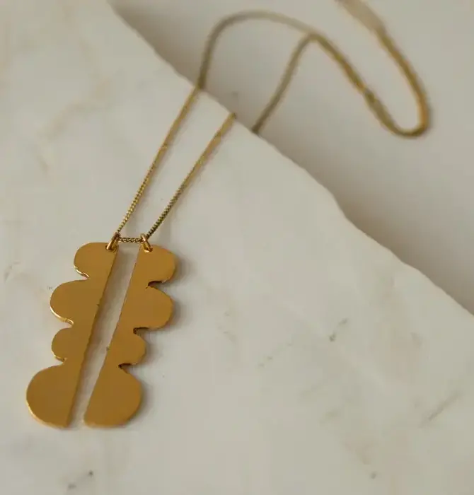 Necklace | Reflected Hills | Gold Plated
