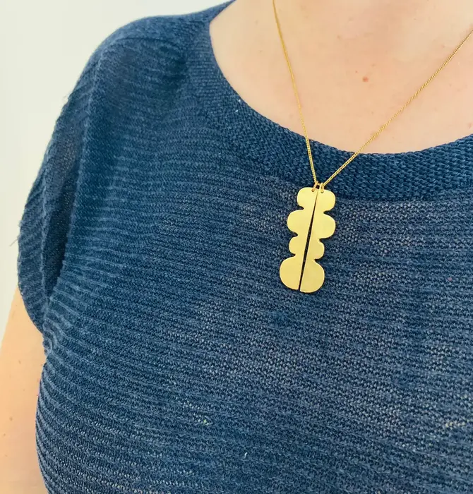 Necklace | Reflected Hills | Gold Plated