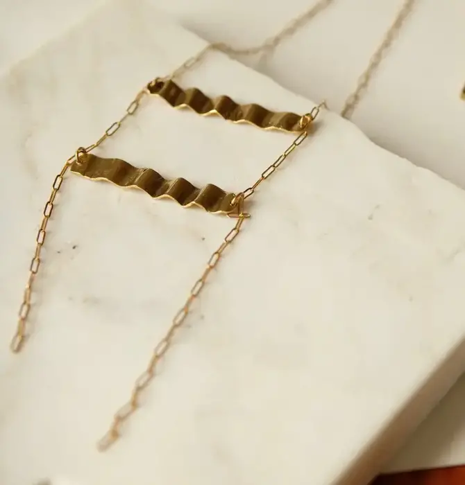Necklace | Wave Ladder | Gold Plated