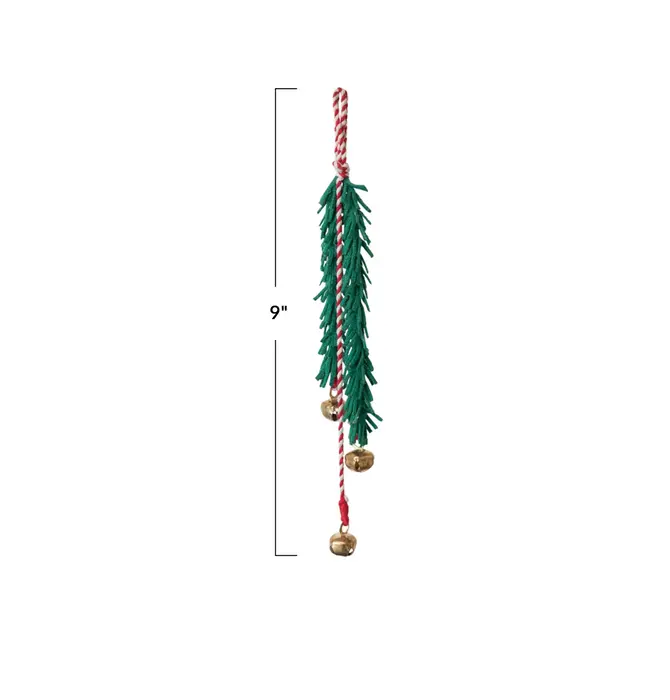Felt Door Hanger | Thin Leaves + Jingle Bells