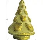 Tree | 6" Recycled Glass | Matte Green & Gold Finish