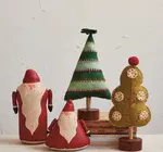 Tree | Felt Wool | Scalloped Edge | Green + Red Pom