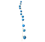 Garland | Mercury Glass Ornament | Baby Blue + Gold Cord