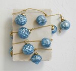 Garland | Mercury Glass Ornament | Baby Blue + Gold Cord