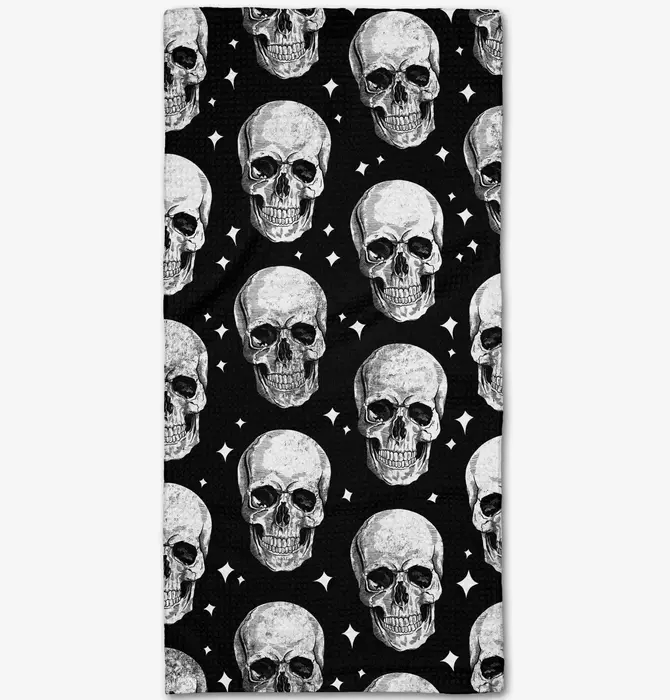 Bar Towel | Microfiber Halloween | Skulls