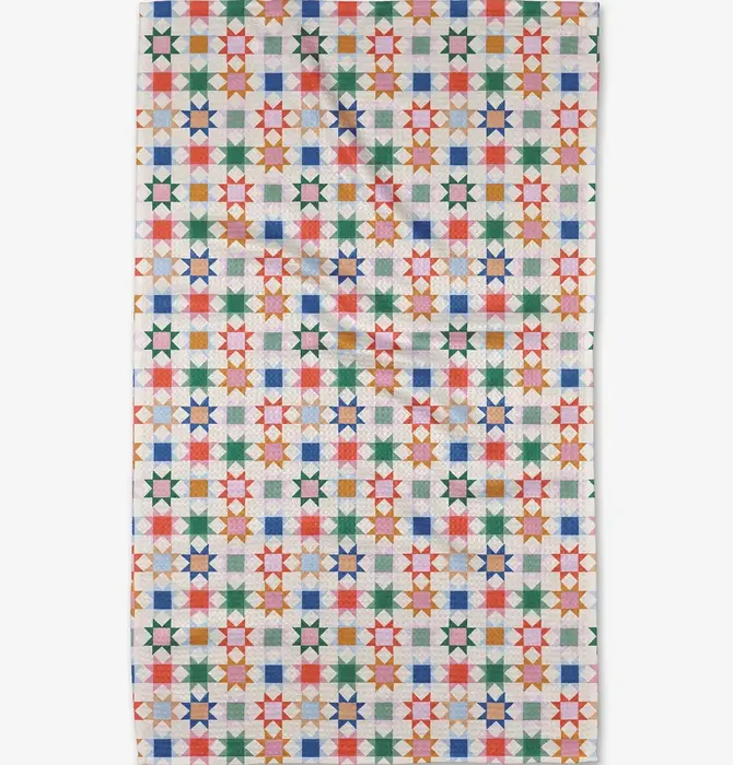 Tea Towel | Microfiber | Patchwork Picnic (Stars)