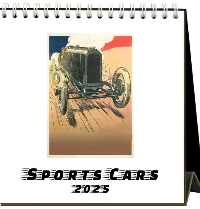 Desk Calendar | 2025 | Sports Cars
