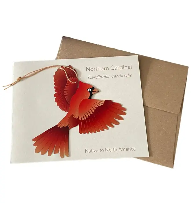 Ornament + Notecard | Bronze | Cardinal