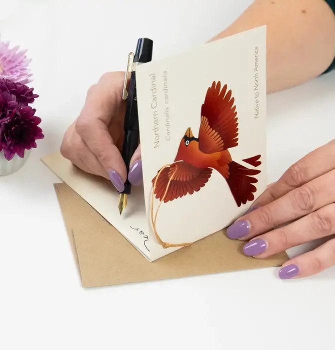 Ornament + Notecard | Bronze | Cardinal