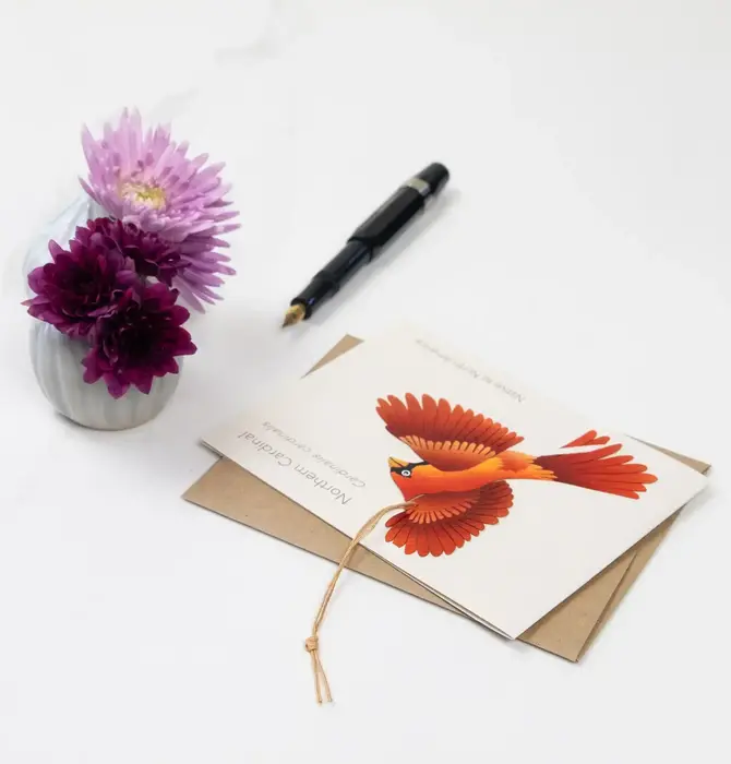 Ornament + Notecard | Bronze | Cardinal