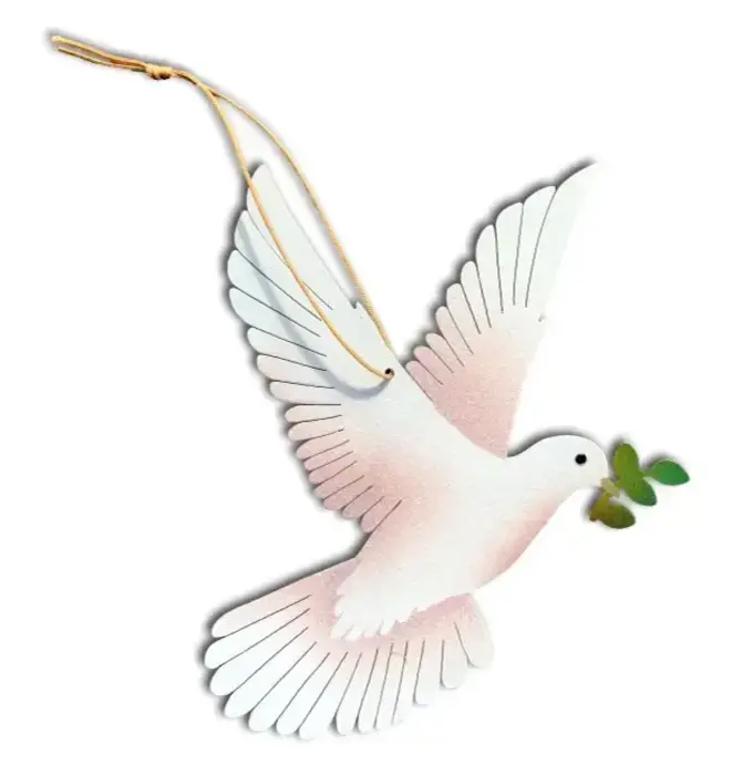 x-Ornament + Notecard | Bronze | Peace Dove