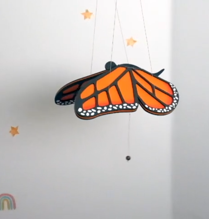 Mobile | Flying Monarch Butterfly