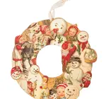 Wreath | Wooden | Vintage Snowmen