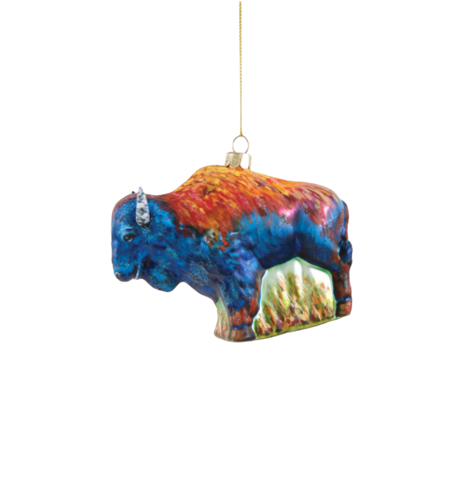 Ornament | 3D Glass | Colorful Thunder Bison