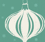 Napkins | Holiday Cocktail | Teal Stripe Ornament