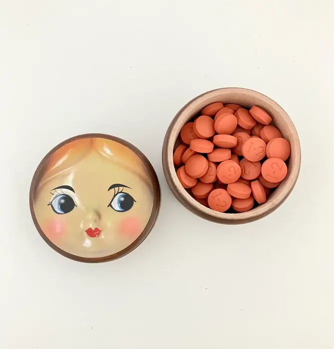 Container | Wooden | Doll Face