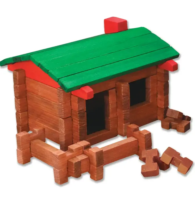 Toy | Log Building Set | 1930's Original Camp