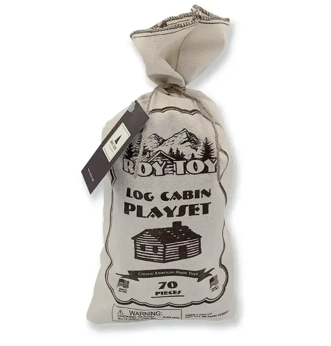 Toy | Log Cabin Playset | Canvas Bag