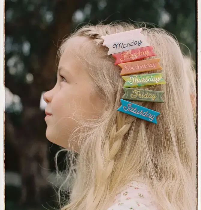 Hair Clip Set | Days of the Week
