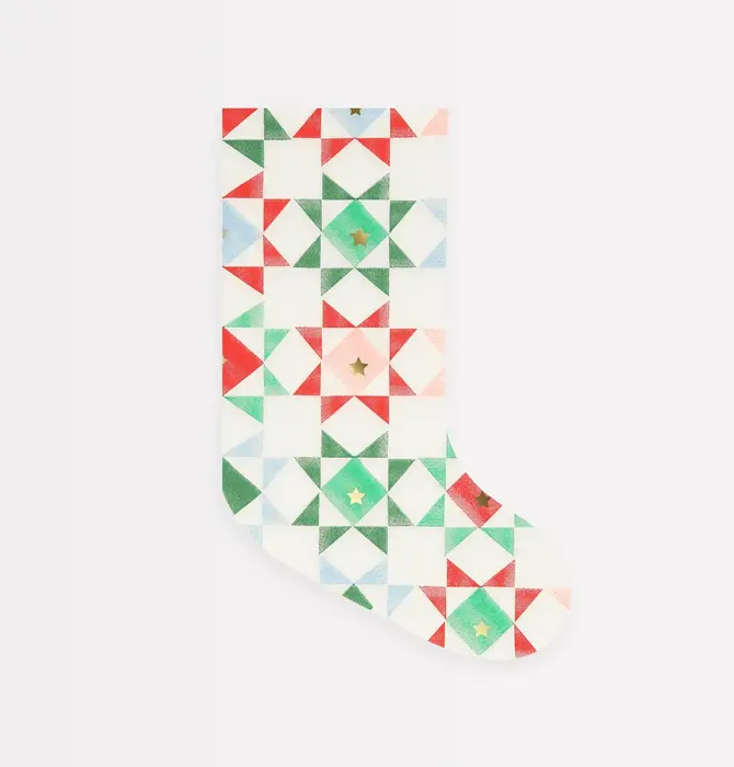Paper Napkins | Patchwork Stocking | Set of 16