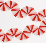 Garland | Giant Candy Cane Stripe Honeycomb