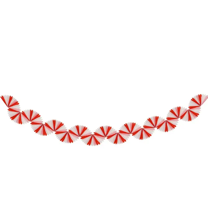 Garland | Candy Cane Stripe Honeycomb