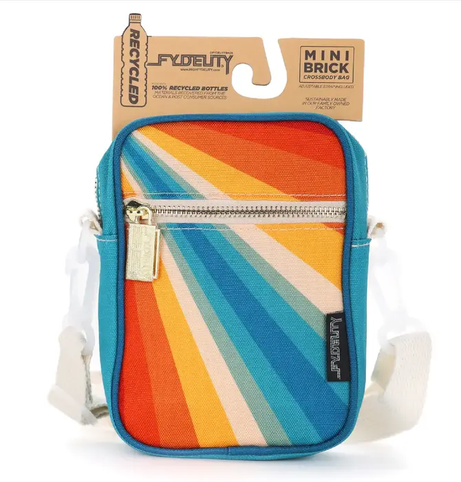 Bag | Mini Brick Crossbody Recycled | Retro Rainbow