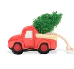 Dog Plush Toy | Holiday Hauler (Red Pickup Truck)