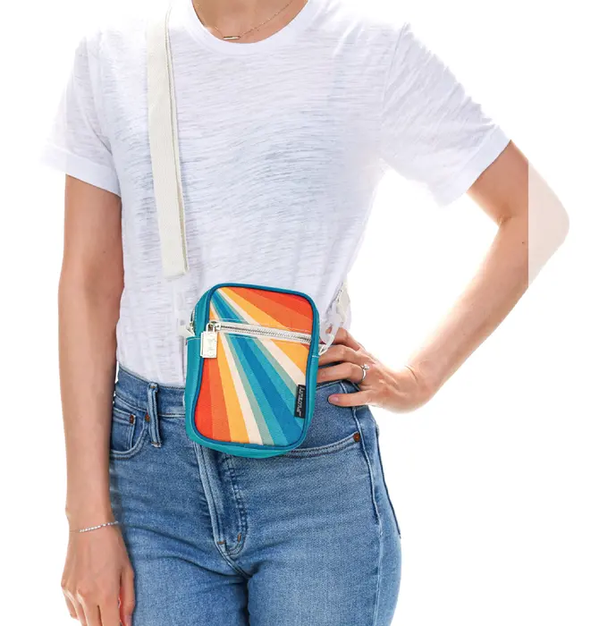 Bag | Mini Brick Crossbody Recycled | Retro Rainbow
