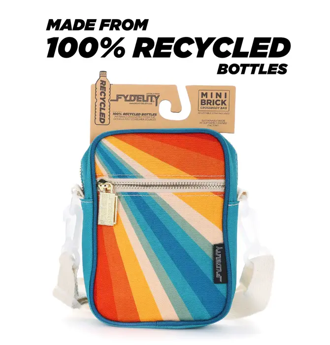 Bag | Mini Brick Crossbody Recycled | Retro Rainbow